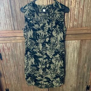 Women’s Juniors Old Navy Tropical Summer Lightweight Neutral Floral Mini Dress S
